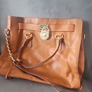 Michael Kors Tan Shoulder Bag with Gold Hardware